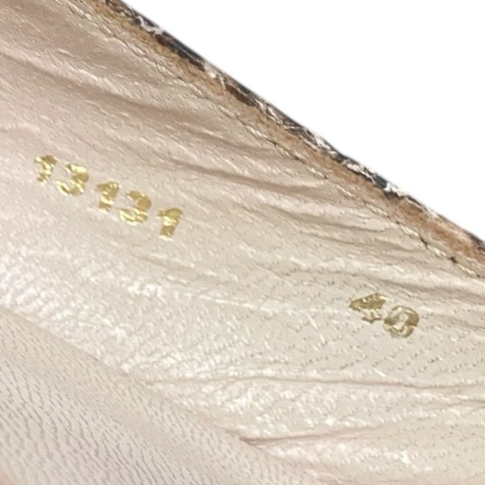LK Bennett London python print taupe wedge round toe slip on shoes EU 40/10 - Picture 10 of 11